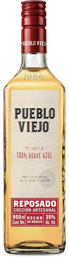 Pack De 12 Tequila Pueblo Viejo Reposado 950 Ml