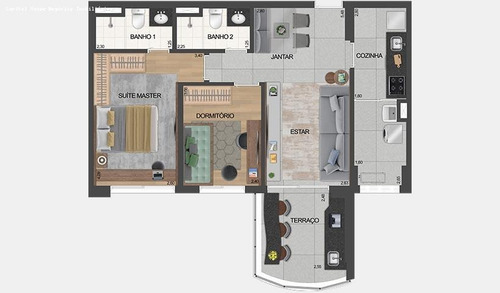 Imagem 14 de 15 de Apartamento Para Venda Em São Paulo, Santo Amaro, 2 Dormitórios, 1 Suíte, 2 Banheiros, 1 Vaga - Cap3813_1-1932094