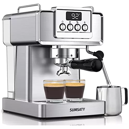 Yabano Máquina de café expreso, cafetera espresso de 3.5 bar, máquina de  café expreso y capuchino con espumador de leche, cafetera de café expreso  con
