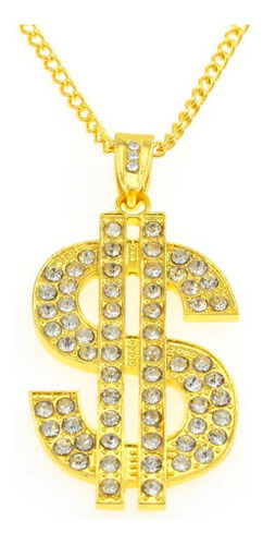 Dollar Sign Large Gold Necklace Collar Hip Hop