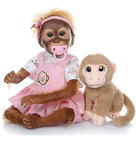 21 Pulgadas Monkey Reborn Doll Realista Orangután Recién Nac