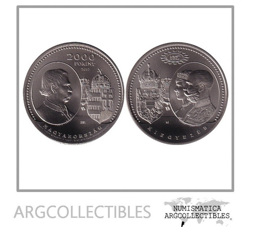 Hungria Moneda 2000 Forint 2017 Níquel Km-922 Unc