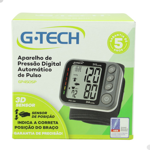 Aparelho Medidor Pressão Arterial Pulso G-tech 3d Sensor
