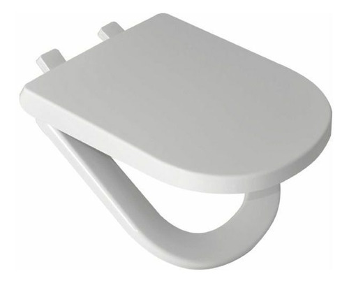 Asiento para inodoro Ferrum Bari TKWPS-B de plástico con forma cuadrada blanco lisa