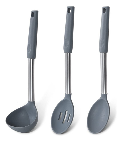 Paquete De 3 Cucharas Grandes De Silicona Para Cocinar, Cuch