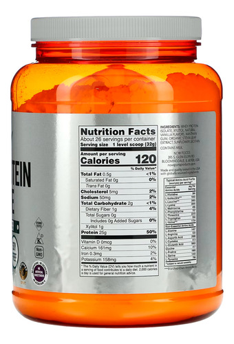 Whey Protein Pó Now Foods 816 G Sabor Baunilha