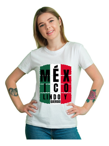 Playera Personalizada Fiestas Patria Viva México Lindo 