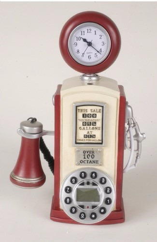 Oferta Telefono Fijo Surtidor Nafta C/reloj Antiguo Vintage