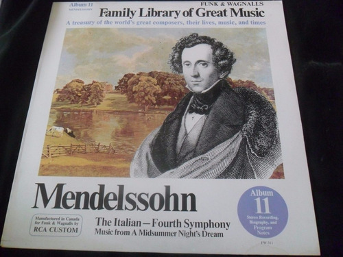 Vinilo Lp Mendelssohn  Family Library Of Great Music