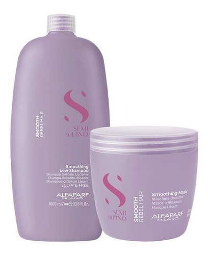 Kit Alfaparf Sdl Smooth Smoothing - Sh 1000ml+máscara 500ml