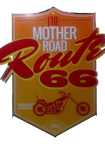 Chapa Cartel Afiche Decorativa Ruta 66. Usa