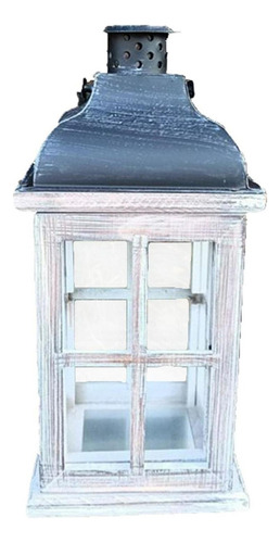 . Farol De Viento Tradicional De Madera Con Portavelas