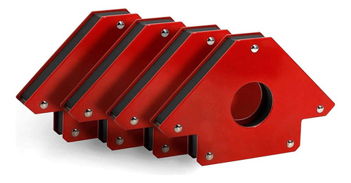 Kit 4 Esquadro Magnetico Solda 12 Kg Soldador Serralheiro