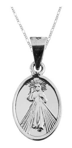 Dije De Plata Señor De La Misericordia Con Cadena