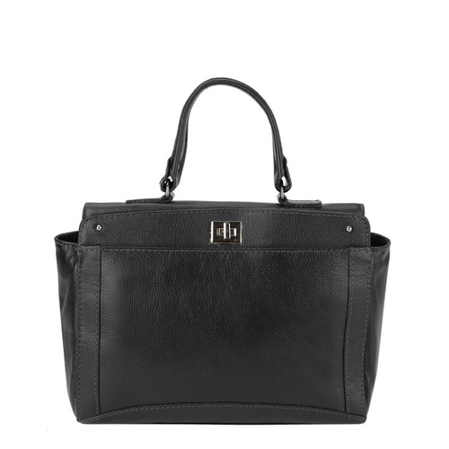 Bolsa Couro Mao Pilar 16, Preto - V16a22c - Le Postiche