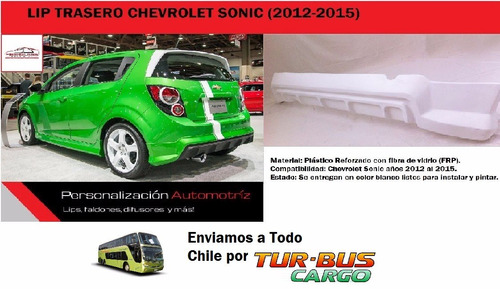 Lip Trasero Tuning De Parachoque Chevrolet Sonic