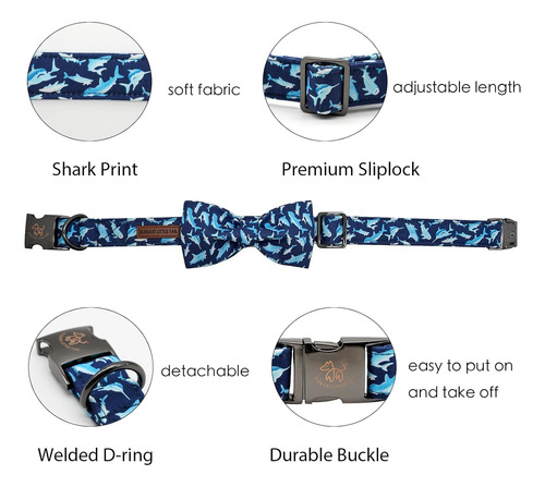 Collar De Perro Con Lazo, Collar Ajustable Con Estampado De