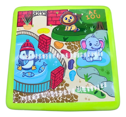 Mesita Infantil Promeyco Con Figuras Colores Color Verde