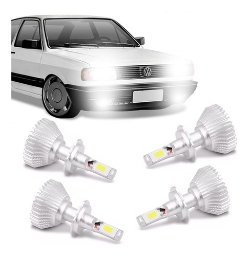 Kit Lampada Xenon Super Led Gol Quadrado Farol E Milha 6000k