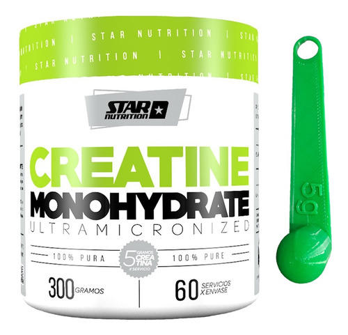 Creatina Monohidrato 300grs Star Nutrition + Scoop 5gr Pura