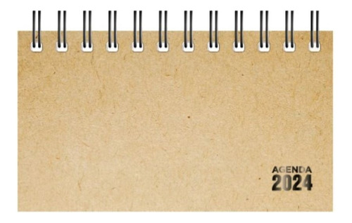 Agenda Onix Anual Petit Pocket Universal Kraft Espiral Año 2024 Liso