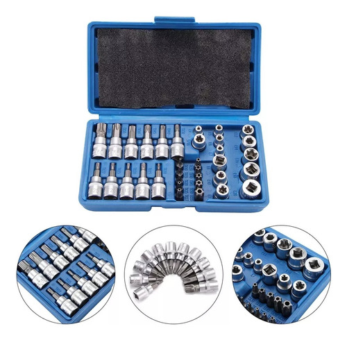 Juego De Copas Y Puntas Torx 34 Piezas Profesional ( 3/8'' )