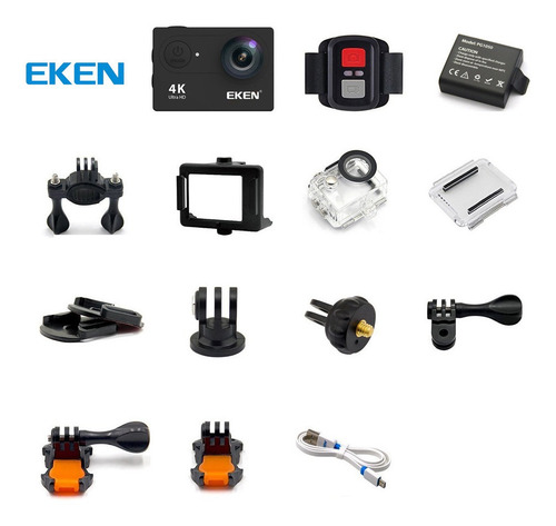 Câmera Eken H9r 4k Filmadora Original Wifi Controle + Bateria + 32gb Esporte Full Hd Prova D´água Capacete Moto Action