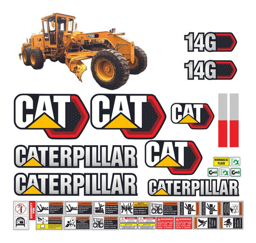 Calcomanias Caterpillar 143h Version 2021