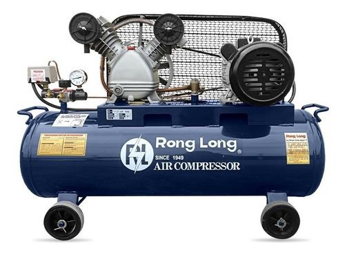 Compresor 2 Hp 100 Lt 110/220 Monofásico Rong Long Rl-20-100