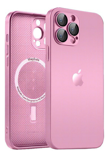 Capa Luxo Glass P/ iPhone XR Ao 14 Pro Max Cor Rosa Iphone 12