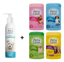 Comprar Kit Limpa Lagrima Para Caes Gatos + Lenço Umedecido Higiene