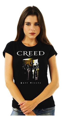 Polera Mujer Creed Full Circle Rock Impresión Directa