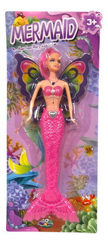 Muñeca Sirena Con Alas 35 Cm