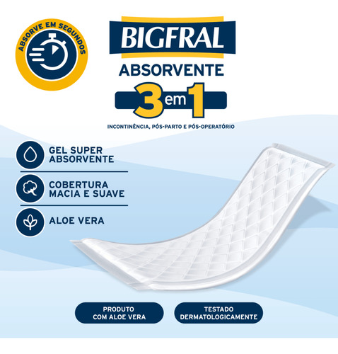 Kit 5 Pacotes Roupa Íntima Bigfral Derma Plus P/m 7 Fraldas