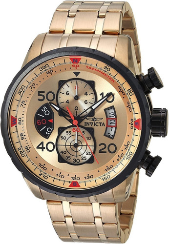 Reloj Invicta Para Hombre Aviator Acero Inoxidable Gunmetal