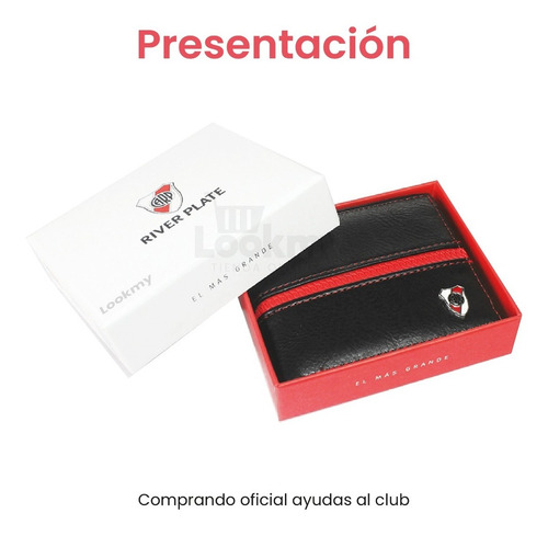 Billetera River Plate Oficial En Cuero Ecológico Para Hombre
