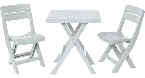 Juego Balcón Jardín Plegable Mesa 2 Sillas Rimax Práctico