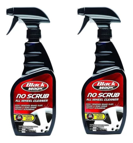 Limpia Llantas Spray Líquido No Raya Black Magic X680ml X2