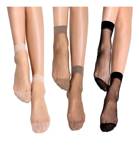 10 Pares Meias Soquete Meia Finas Feminina Atacado Varejo