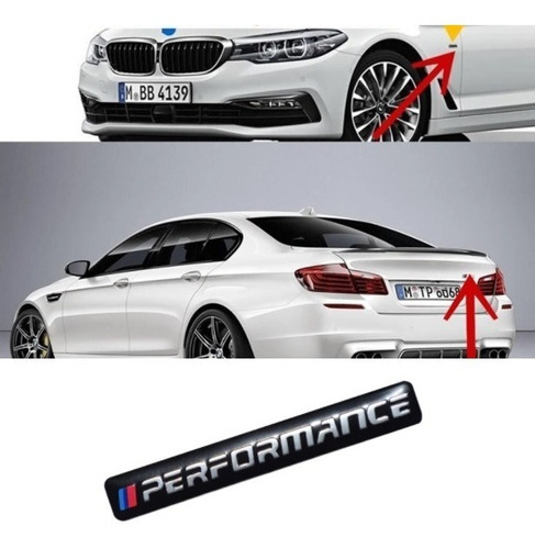 Emblema Logo Bmw Performance 8x1.5 Cm Negro