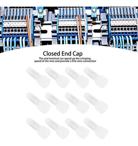 1000 Piezas Terminal Cerrado Terminal Transparente Nylon Eng