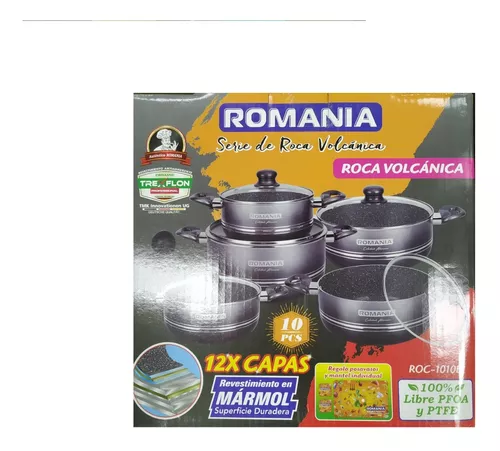 Juego Batería De Ollas Romania Cerámica Calidad Premium