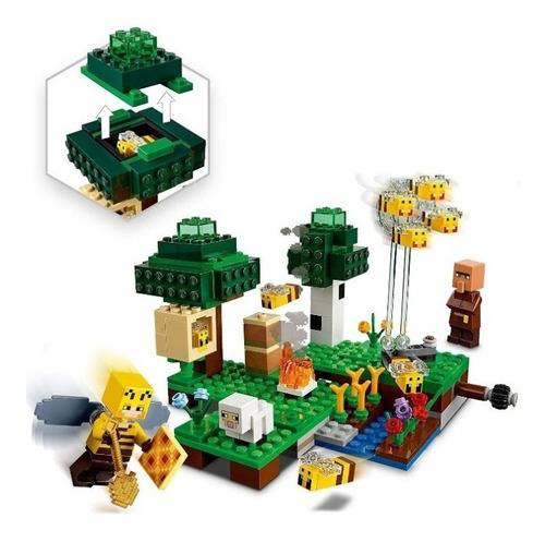 Bloques Para Armar Lego Minecraft The Bee Farm 238 Piezas 