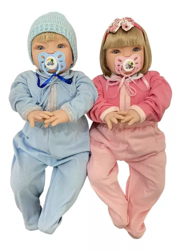 Bebê reborn Gêmeos 2 bebês boneca twin - Escorrega o Preço