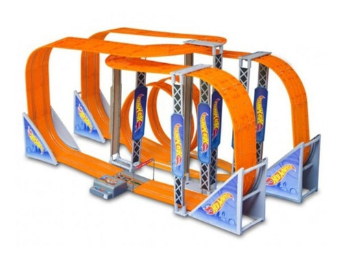 Pista Hot Wheels Track Set Zero Gravity Slot Car - 1300cm Cor Laranja