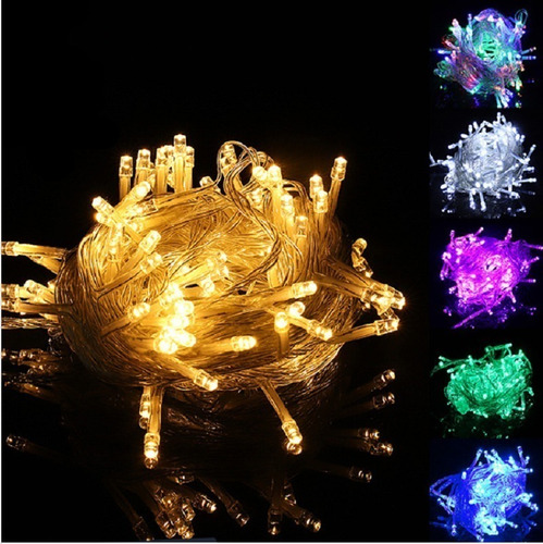 Imagen 10 de 10 de Serie Navideña Led Vintage 5m 100 Led P Eventos Elige Color