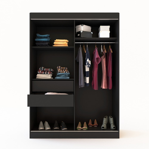 Imagen 2 de 10 de Ropero Placard Classic 2 Puertas Delos 210x150 Blanco