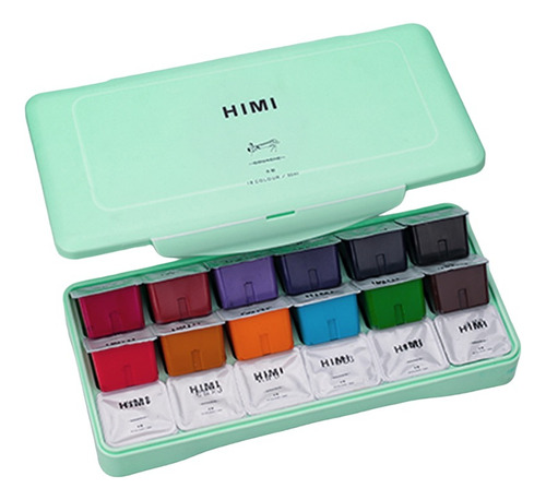 Himi Miya Gouache - Set 18 Colores/30ml Jelly Cup - Verde