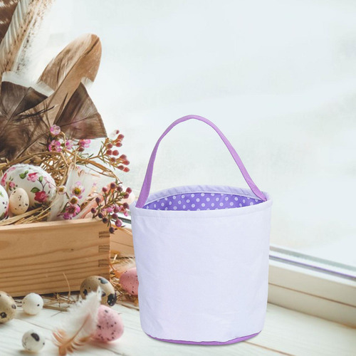 Bolsas De Caza De Huevos De Pascua De Primavera Violeta