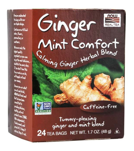 Chá Ginger Mint Comfort Now Gengibre Calmante Pós Refeição